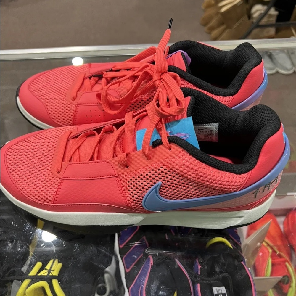 Nike Ja 1 Fuel Ember Glow Blue Lightning Basketball Men's Size 13